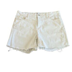 NYDJ Women's Sz 12 White Cut-Off Denim Shorts